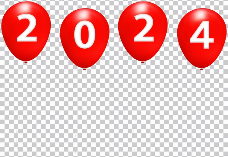2024 Balão Voador Vermelho Imagens Png Grátis