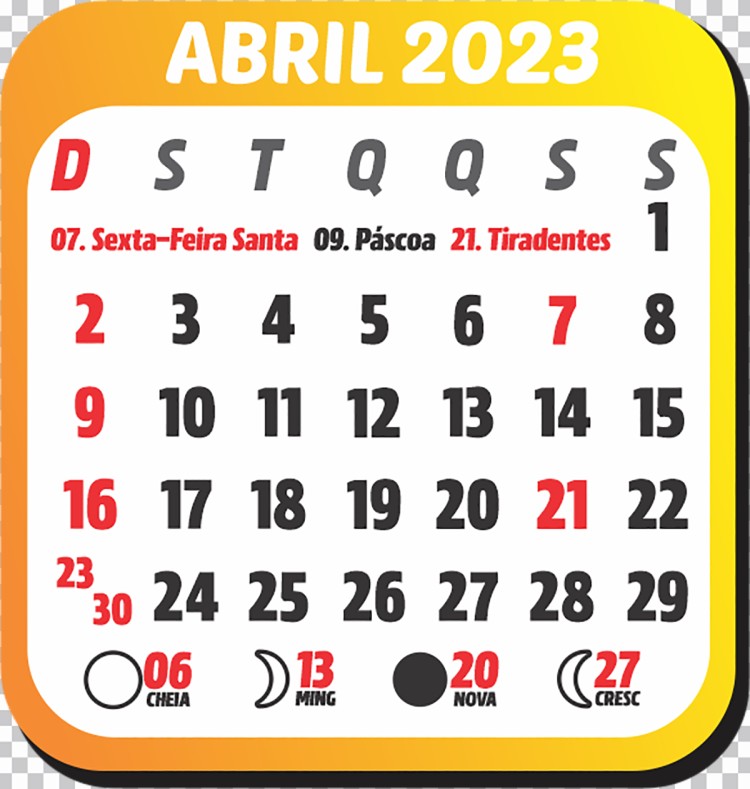 Abril 2023 Calendário PNG Fundo Imagens Baixar