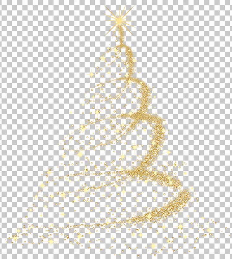 Árvore De Natal Com Brilho Dourado Clipart Png Imagens