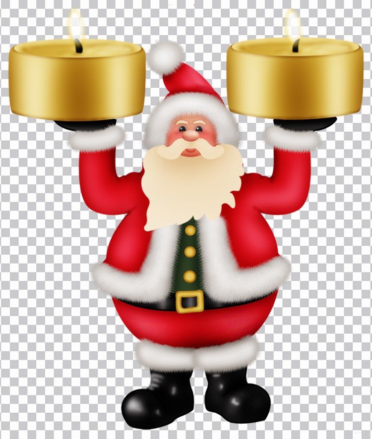 Papai Noel Com Vela Png Imagens Transparente